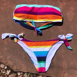 Rainbow Bandeau Bikini